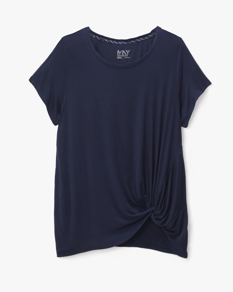Front of plus size Rue Side-Twist Tee by Marc NY | Dia&Co | dia_product_style_image_id:144747